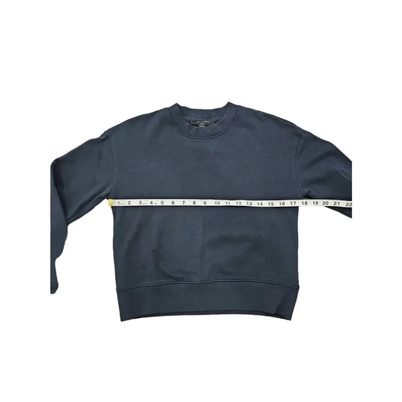 All Saints Cropped Navy Sweatshirt - Picture 9 of 10